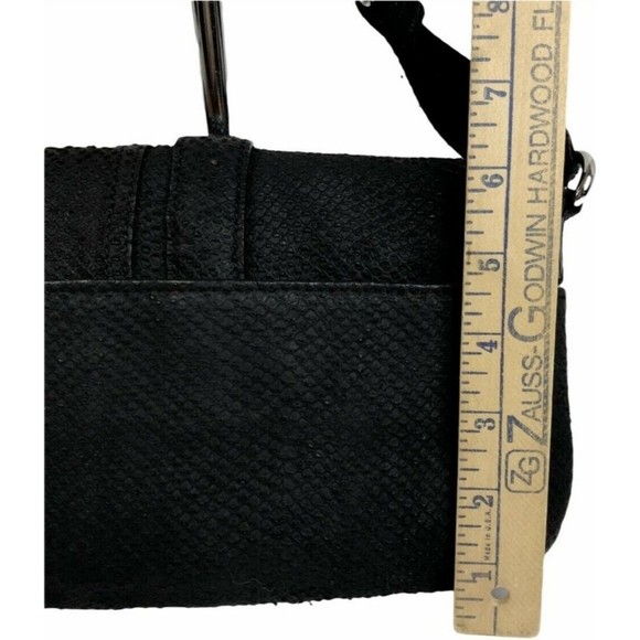 L.A.M.B By Gwen Stefani Black Leather Snake Print Crossbody Bag Voodoo Sash Saks - Picture 12 of 13